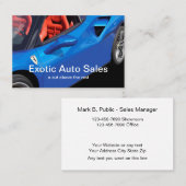 エキゾチックな自動車ディーラーのスポーツ・カー 名刺 (正面/裏面)