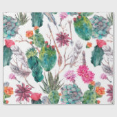 エキゾチックな自然ヴィンテージ水の色のシームレスなパターン ラッピングペーパー (フラット)