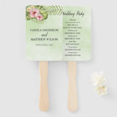 エキゾチックな花と葉 ハンドファン (正面&裏面)