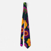 エキゾチックな花のパタカラフルーン ネクタイ (裏面)