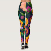 エキゾチックな花のパタカラフルーン レギンス (裏面)