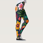 エキゾチックな花のパタカラフルーン レギンス (右)