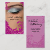 エキゾチックな花のメーキャップアーティストの名刺 名刺 (正面/裏面)