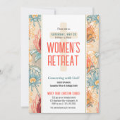 エキゾチックな花の女性向け教会リトリート招待状 招待状 (正面)