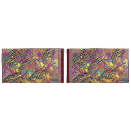 エキゾチックな花の庭のペアのキング 枕カバー