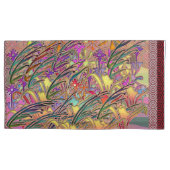 エキゾチックな花の庭のペアのキング 枕カバー (正面左)