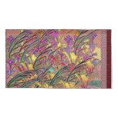 エキゾチックな花の庭のペアのキング 枕カバー (裏面-左)