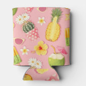 エキゾチックな花の果実:ヴィンテージパターン。 缶クーラー (裏面)