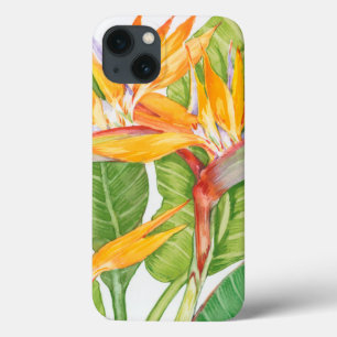 エキゾチックな花の水彩画 iPhone 13ケース