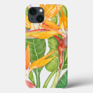 エキゾチックな花の水彩画 iPhone 13ケース