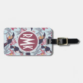 エキゾチックな花を持つトゥーカン|モノグラム ラゲッジタグ (正面横)