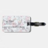 エキゾチックな花を持つトゥーカン|モノグラム ラゲッジタグ (裏面横)