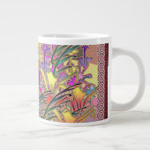 エキゾチックな花園装飾品 ジャンボコーヒーマグカップ (右)