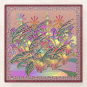 エキゾチックな花園 ガラスコースター (正面)