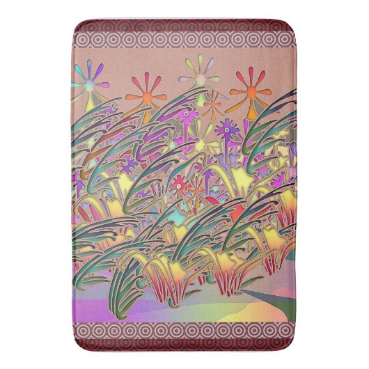 エキゾチックな花園 バスマット (正面縦)