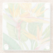 エキゾチックな花水彩 ガラスコースター (裏面)