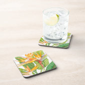 エキゾチックな花水彩 コースター (右側)