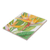 エキゾチックな花水彩 タイル (側面)