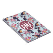 エキゾチックな花|のモノグラムとのToucans ノートブック (右側)