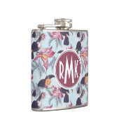 エキゾチックな花|のモノグラムとのToucans フラスク (右)