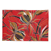 エキゾチックな花：水玉模様ヴィンテージ 枕カバー (裏面)