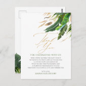 エキゾチックな葉フローラトロピカルサンキュー ポストカード (正面/裏面)