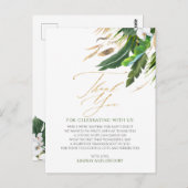 エキゾチックな葉フローラトロピカルサンキュー ポストカード (正面/裏面)