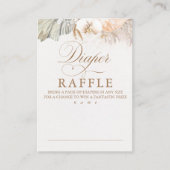 エキゾチックな葉ベビーシャワーおむつラッフルチケット エンクロージャーカード (正面)