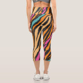 エキゾチックな虎の毛皮のパターン カプリレギンス (裏面)