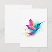 エキゾチックな虹色のハチドリ 案内状 (正面/裏面)