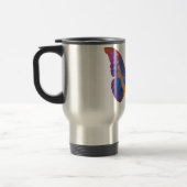 エキゾチックな蝶の水色 トラベルマグ (左)