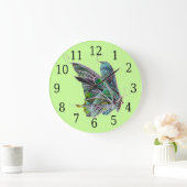 エキゾチックな蝶円形の時計 ラージ壁時計 (ホーム)