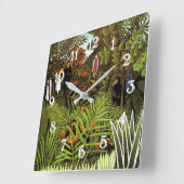 エキゾチックな風景バイアンリルーソー スクエア壁時計 (傾斜)