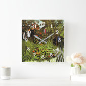 エキゾチックな風景バイアンリルーソー スクエア壁時計 (ホーム)