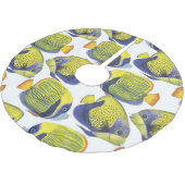 エキゾチックな魚：水色熱帯シームレス。 ブラッシュドポリエステルツリースカート (アングル)