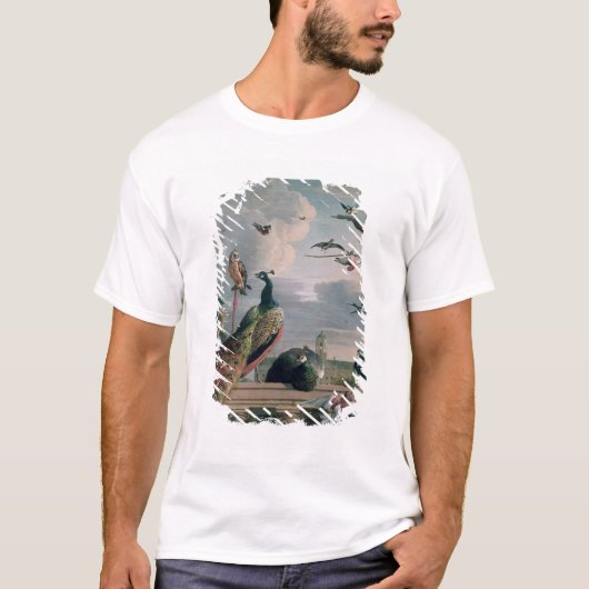 エキゾチックな鳥が付いているアムステルダムの宮殿 Tシャツ (正面)