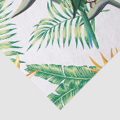 エキゾチックな鳥とオレンジ色の花 薄葉紙 (詳細)