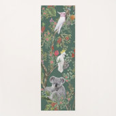 エキゾチックな鳥とコアラベアーグリーンフローラヨガマット ヨガマット (正面)