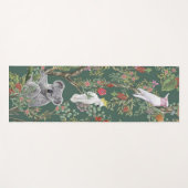 エキゾチックな鳥とコアラベアーグリーンフローラヨガマット ヨガマット (正面(横))