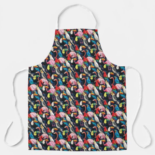エキゾチックな鳥 エプロン (正面)