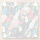 エキゾチックな鳥 ガラスコースター (裏面)