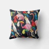 エキゾチックな鳥 クッション (裏面)