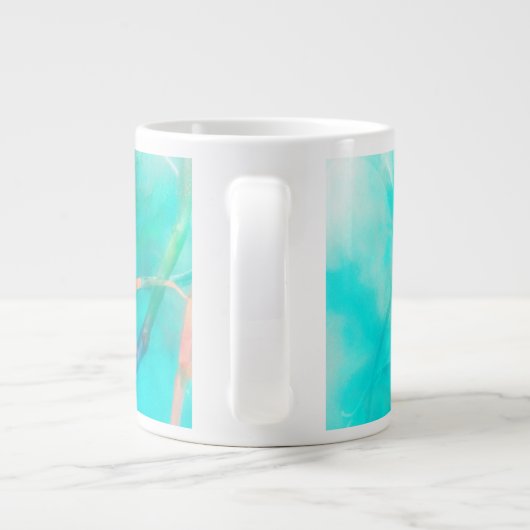 エキゾチックな鳥"風の上の歌" 20オズ。 ジャンボコーヒーマグカップ (裏面)