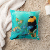 エキゾチックな鳥「風の歌」 クッション (ブランケット)