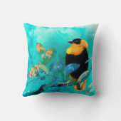 エキゾチックな鳥「風の歌」 クッション (裏面)