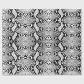 エキゾチックな黒と白のPython Snakeskin ラッピングペーパー (フラット)
