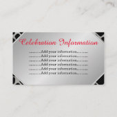 エキゾチックな25周年記念日 エンクロージャーカード (裏面)