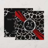 エキゾチックな25周年記念日 招待状 (正面/裏面)