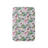 エキゾチックなBohoの水彩画のサボテン及び水気が多いパターン バスマット (正面縦)