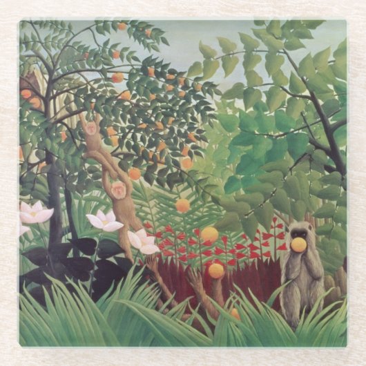 エキゾチックなLandscape 1910年 ガラスコースター (正面)